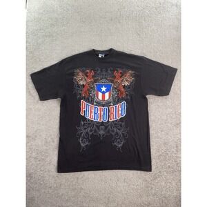 NWT Vintage Phat Doc Shirt Mens Extra Large Heavyweight Rooster Puerto Rico Flag